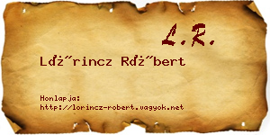 Lőrincz Róbert névjegykártya