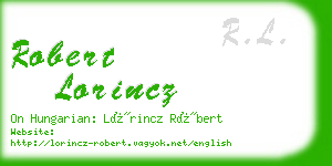 robert lorincz business card